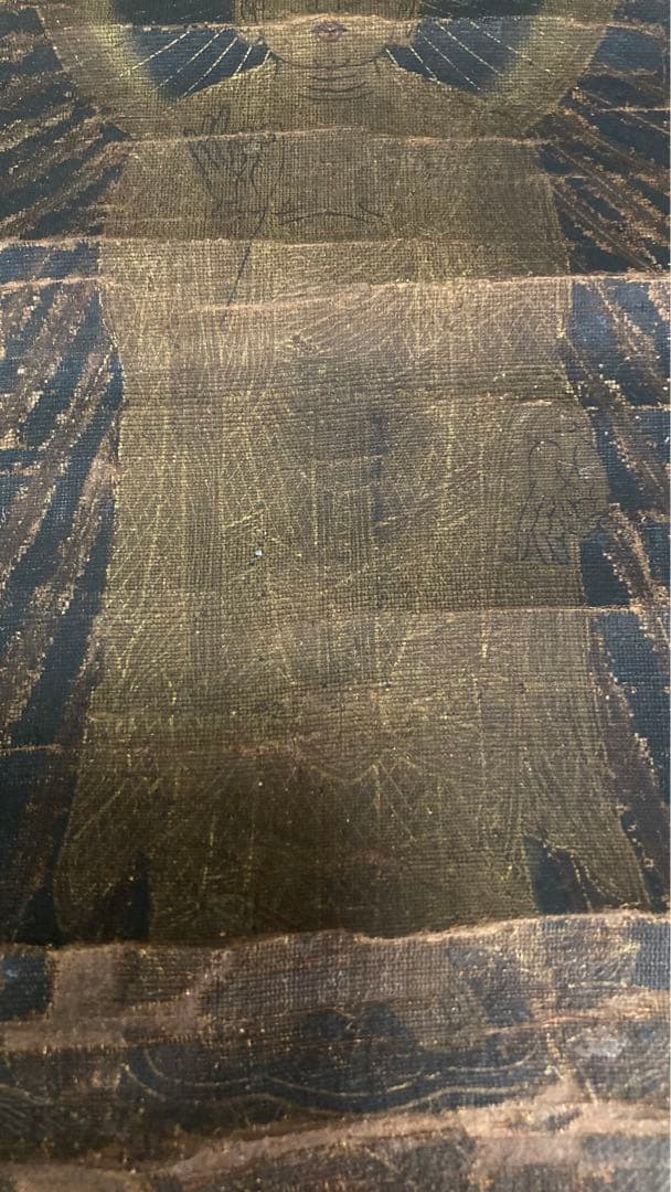 【初出し】仏画「阿弥陀如来立像」肉筆絹本 仏教美術 掛軸