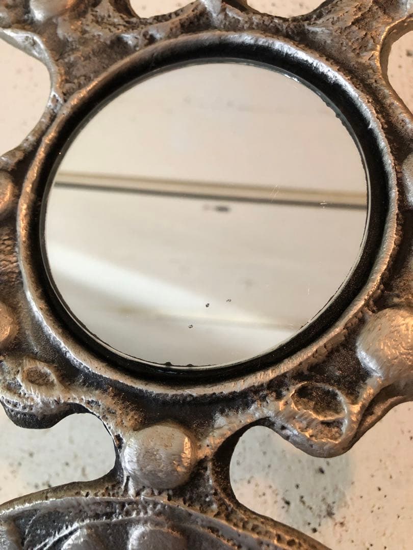 【値下しました】DON DRUMM ドン・ドラム　アルミ彫刻　ミラー　ビンテージ