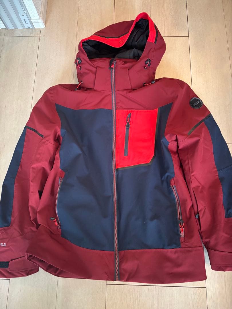 男性用スキーウェア 赤/黒