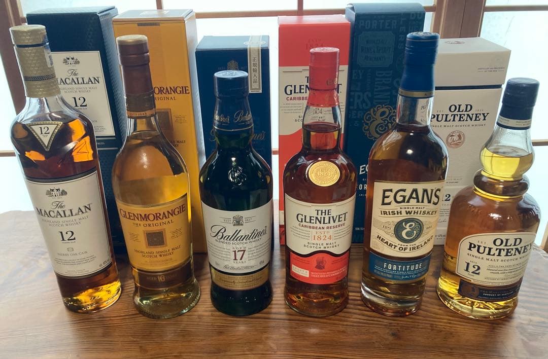 ザ・マッカラン12年 & バランタイン17年 他6本飲み比べセット