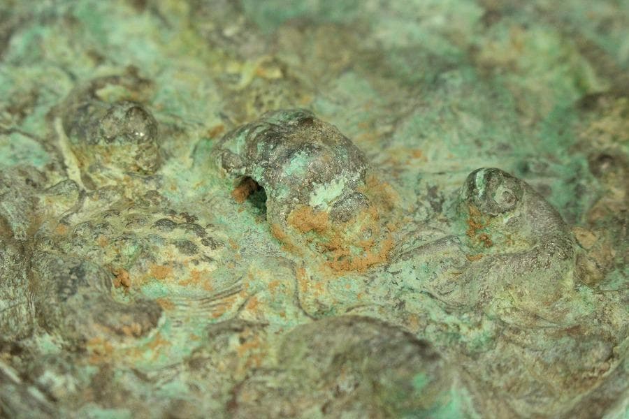 銅鏡 コレクター蔵品 φ16cm 古美術 古鏡(AZ997)