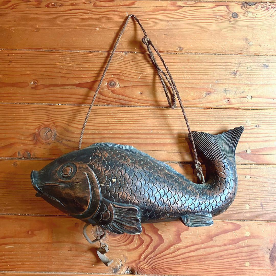 自在鉤 囲炉裏飾り 魚 鯉 骨董 工芸 和 モダン