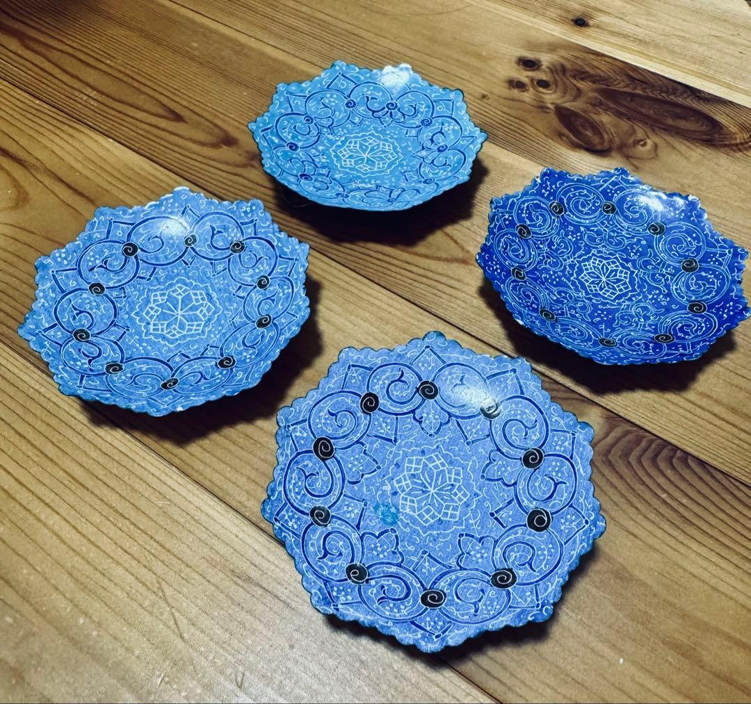 ペルシャ　エナメル皿 アクセサリートレイ エスニック　皿