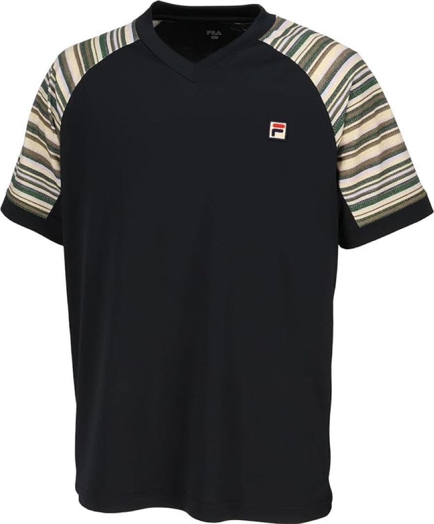 FILA フィラ テニスウェア 半袖Tシャツ VM5620ブラック メンズM新品