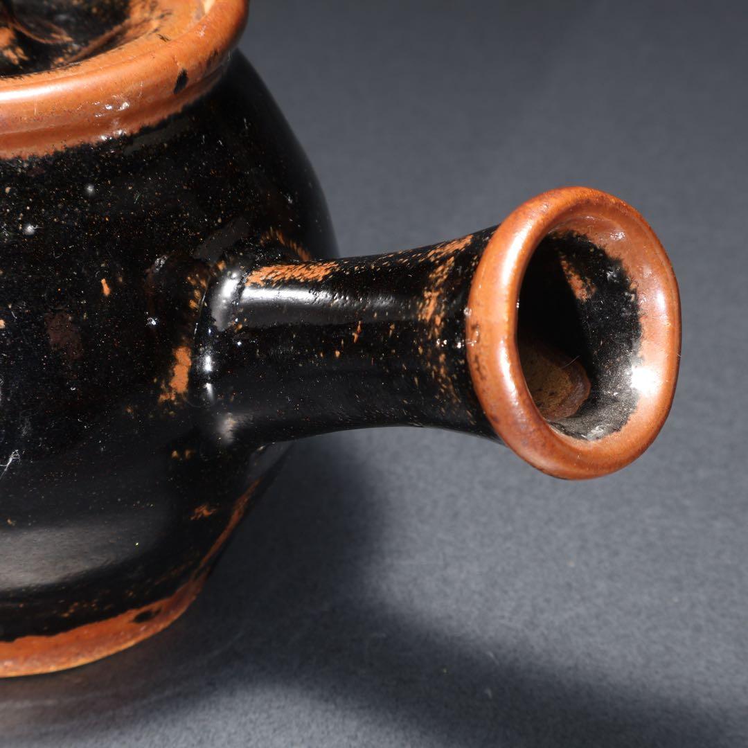 浜田庄司　黒釉急須　人間国宝　民藝　R1615K2