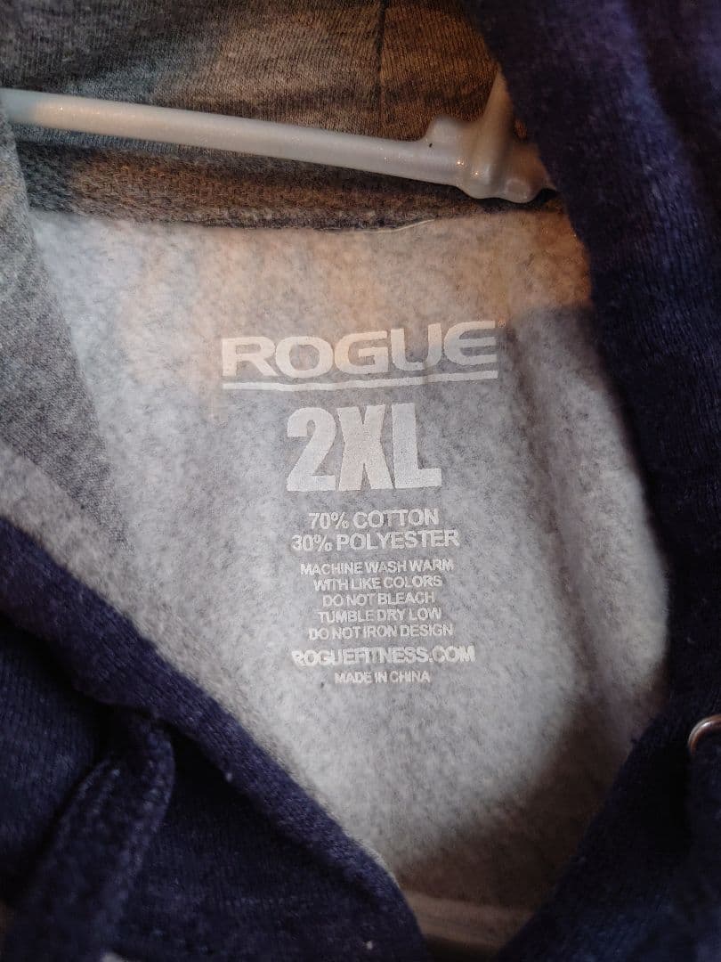 Rogue パーカー グレー/ネイビー ROGUE FITNESS