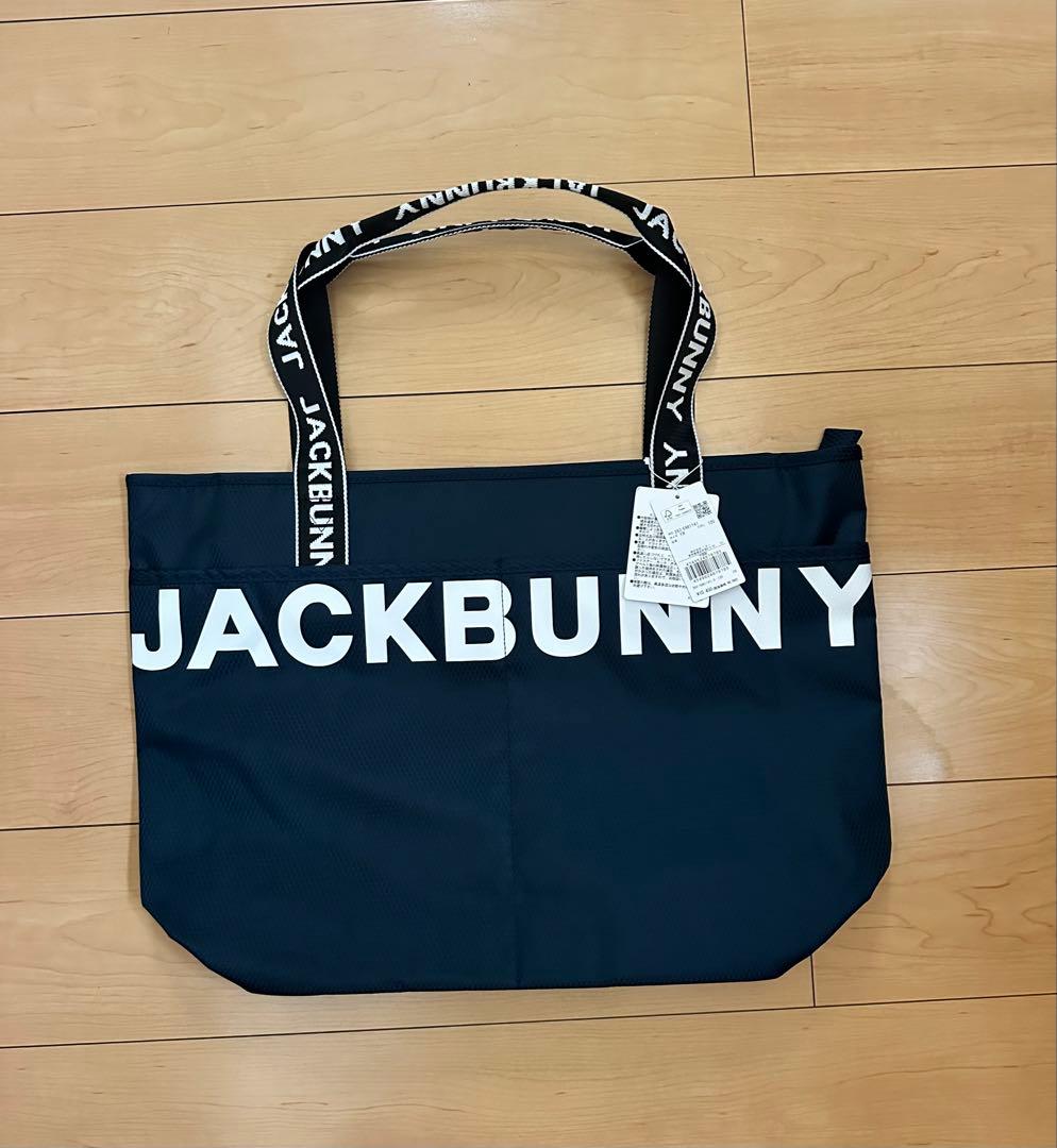 JACKBUNNY ロゴ入りトートバッグ ネイビー