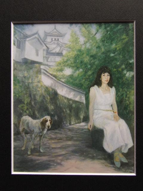 松井叔生、追想・白鷺晴日、希少な額装用画集より、新品高級額装付、状態良好