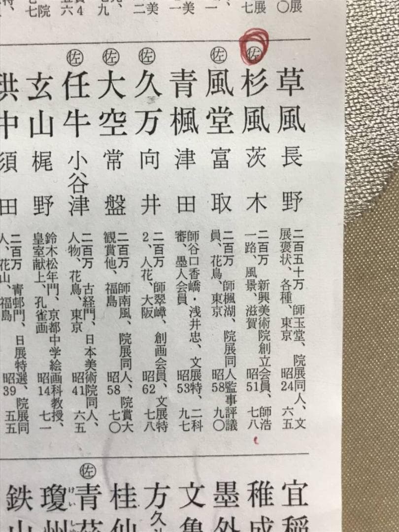 ひでよし）真作/茨木杉風/雲に立木図/山水図/掛軸☆宝船☆AH-677