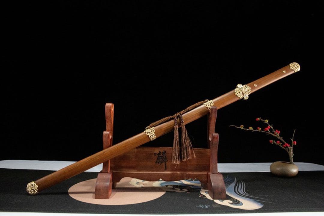 繁花唐横刀 模造刀 居合刀 武士道 武具 漢剣 唐刀 龍泉剣 手鍛造打