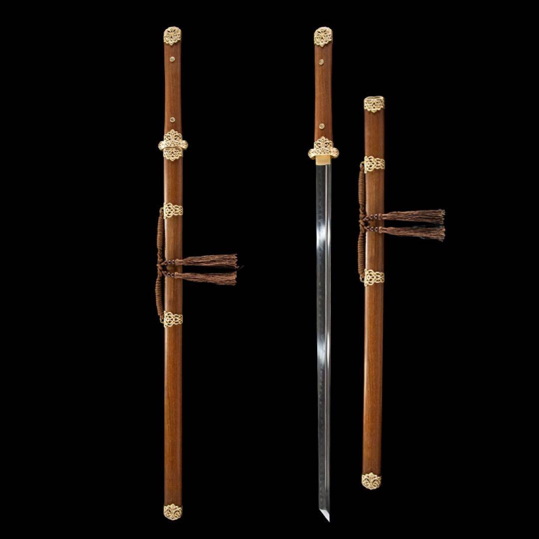 繁花唐横刀 模造刀 居合刀 武士道 武具 漢剣 唐刀 龍泉剣 手鍛造打