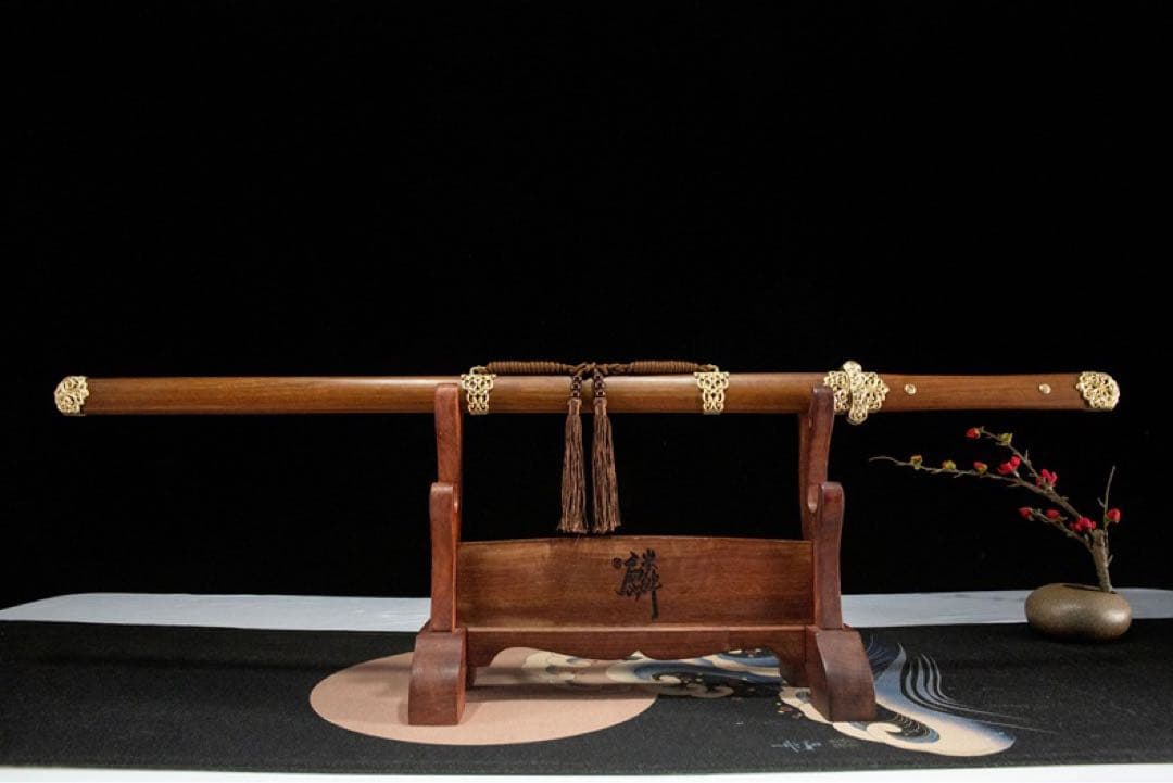 繁花唐横刀 模造刀 居合刀 武士道 武具 漢剣 唐刀 龍泉剣 手鍛造打