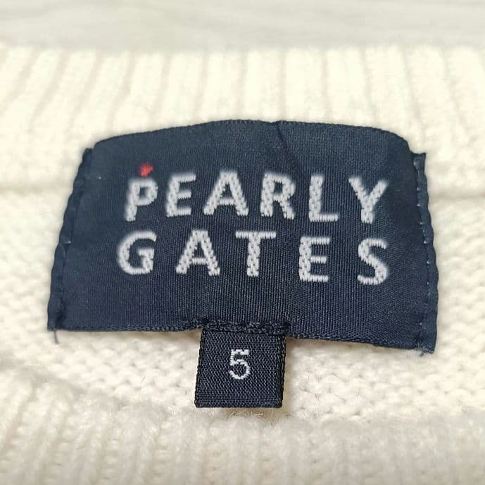 パーリーゲイツ☆ボーダー柄メンズ長袖ニット☆サイズ５（Ｌ）