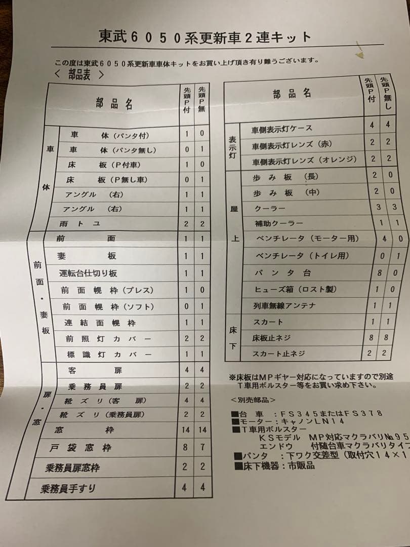 サ*リ様 東武6050系 2両編成セット MODEL CSC ジャンク