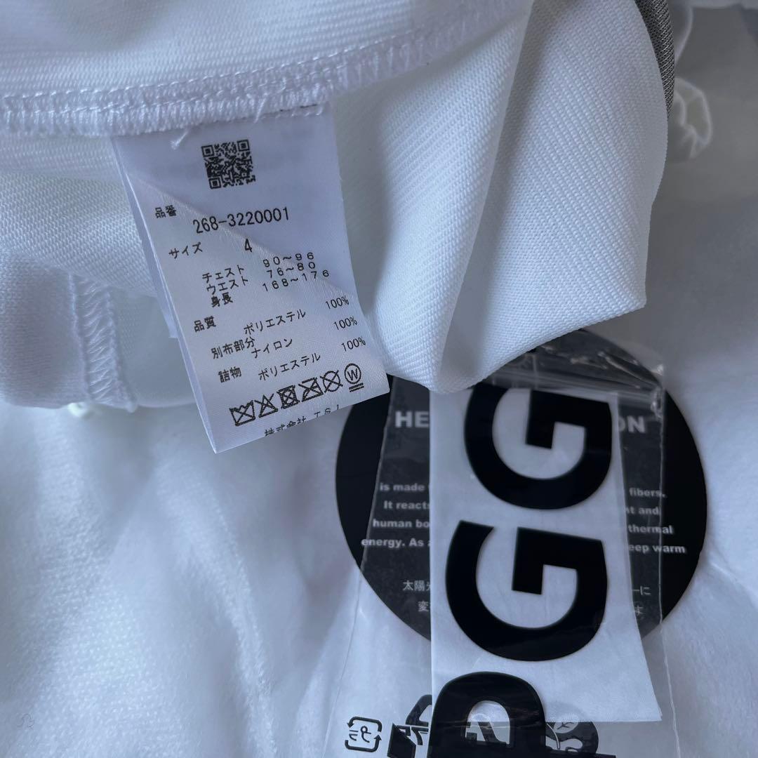 新品★49,500円 中綿ダウンジャケット PGG パーリーゲイツ 白×黒ロゴ４