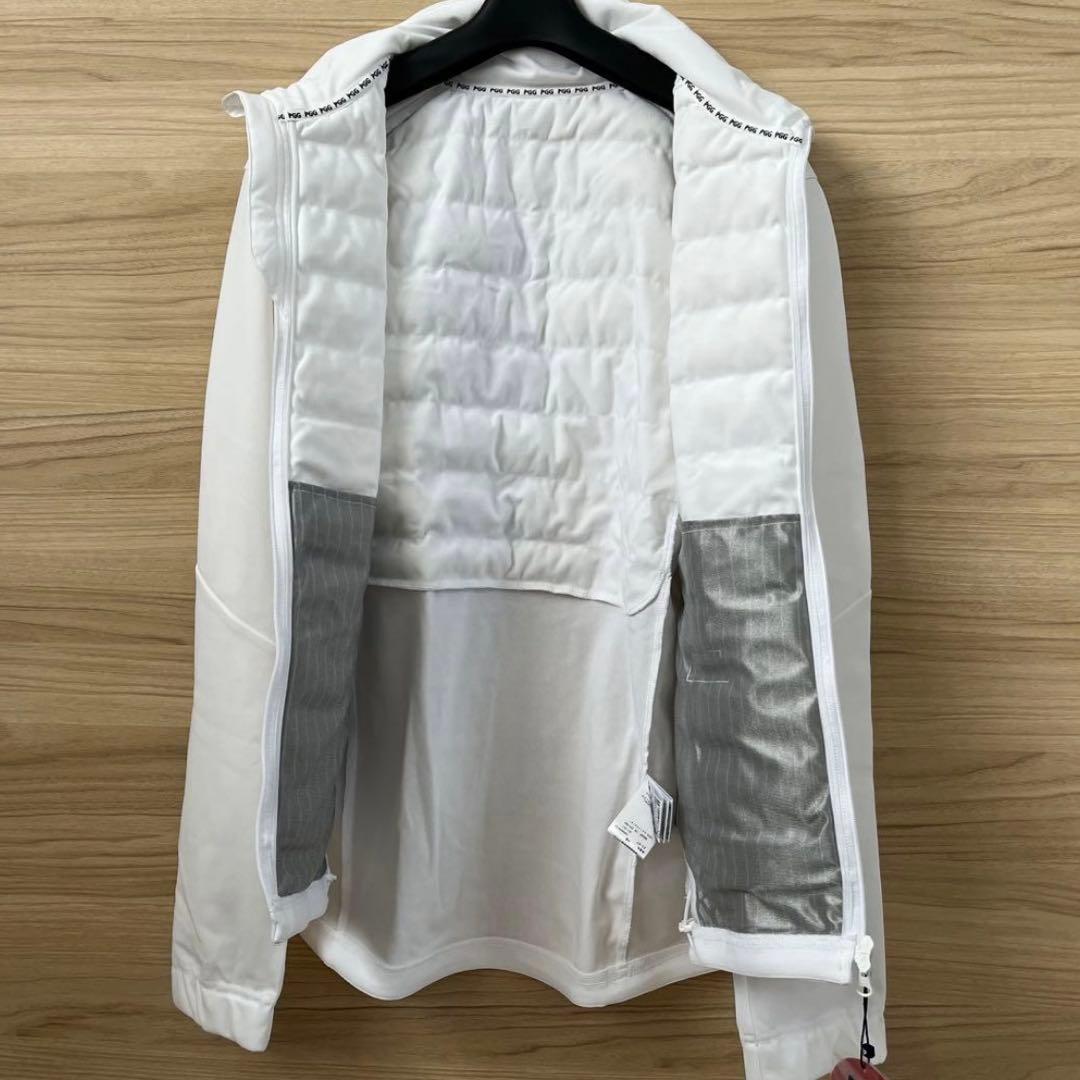 新品★49,500円 中綿ダウンジャケット PGG パーリーゲイツ 白×黒ロゴ４