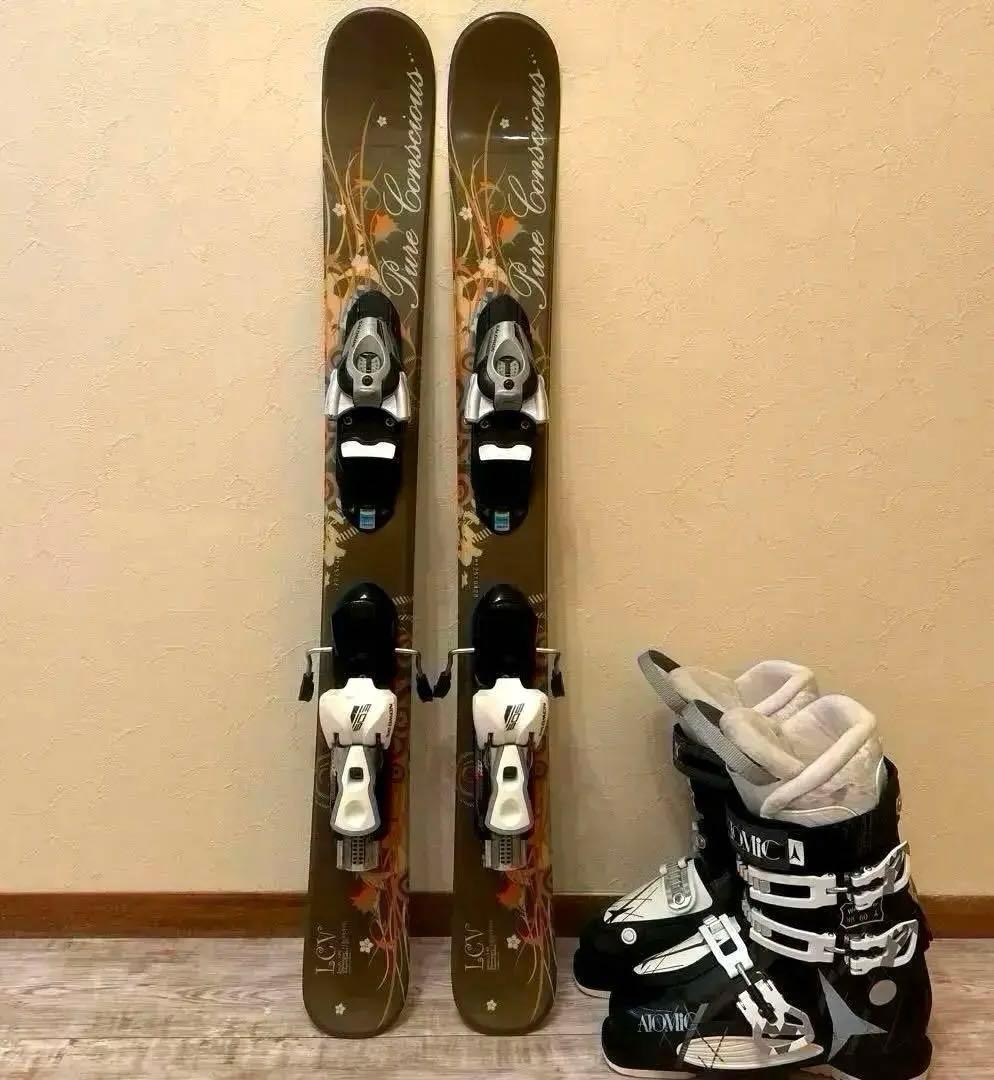 ◾️ショートスキーセット　板99㎝ ブーツ25.5㎝ 女性用　レディース用