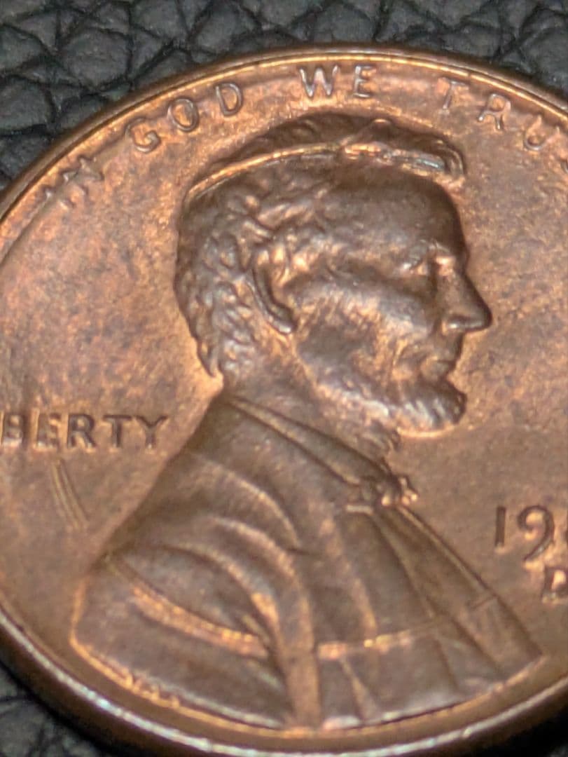 アンティーク　1987年 アメリカ 1セント 硬貨death ring付き