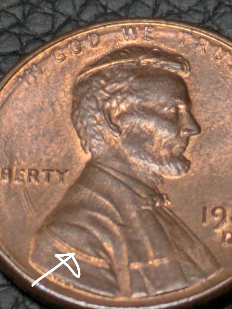 アンティーク　1987年 アメリカ 1セント 硬貨death ring付き