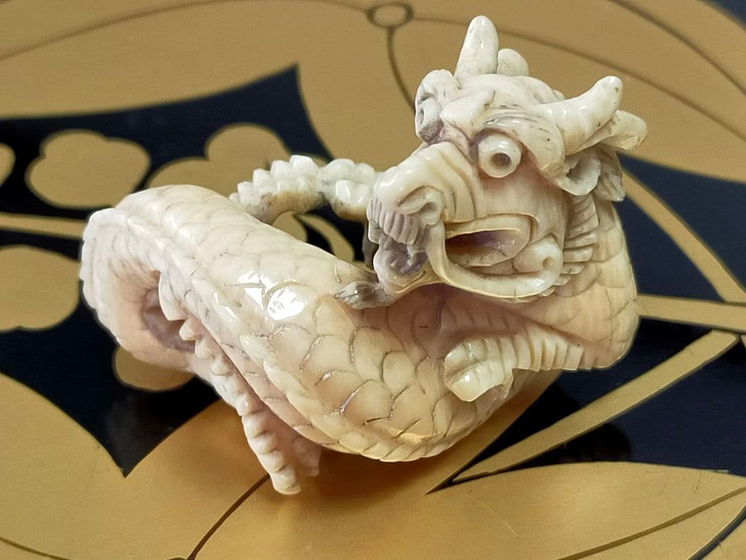 ♥　最高級　根付　竜　龍　ドラゴン　骨董品　アンティーク　レトロ