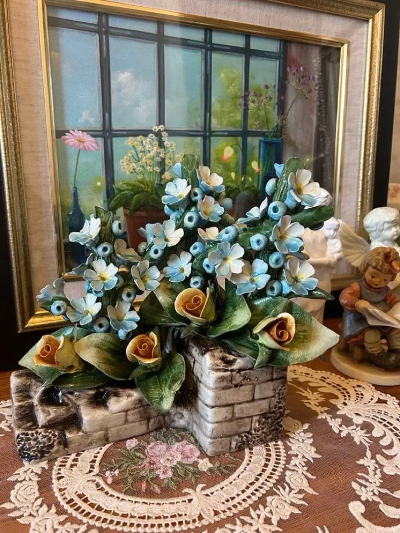 カポディモンテ　陶花　オブジェ　置物