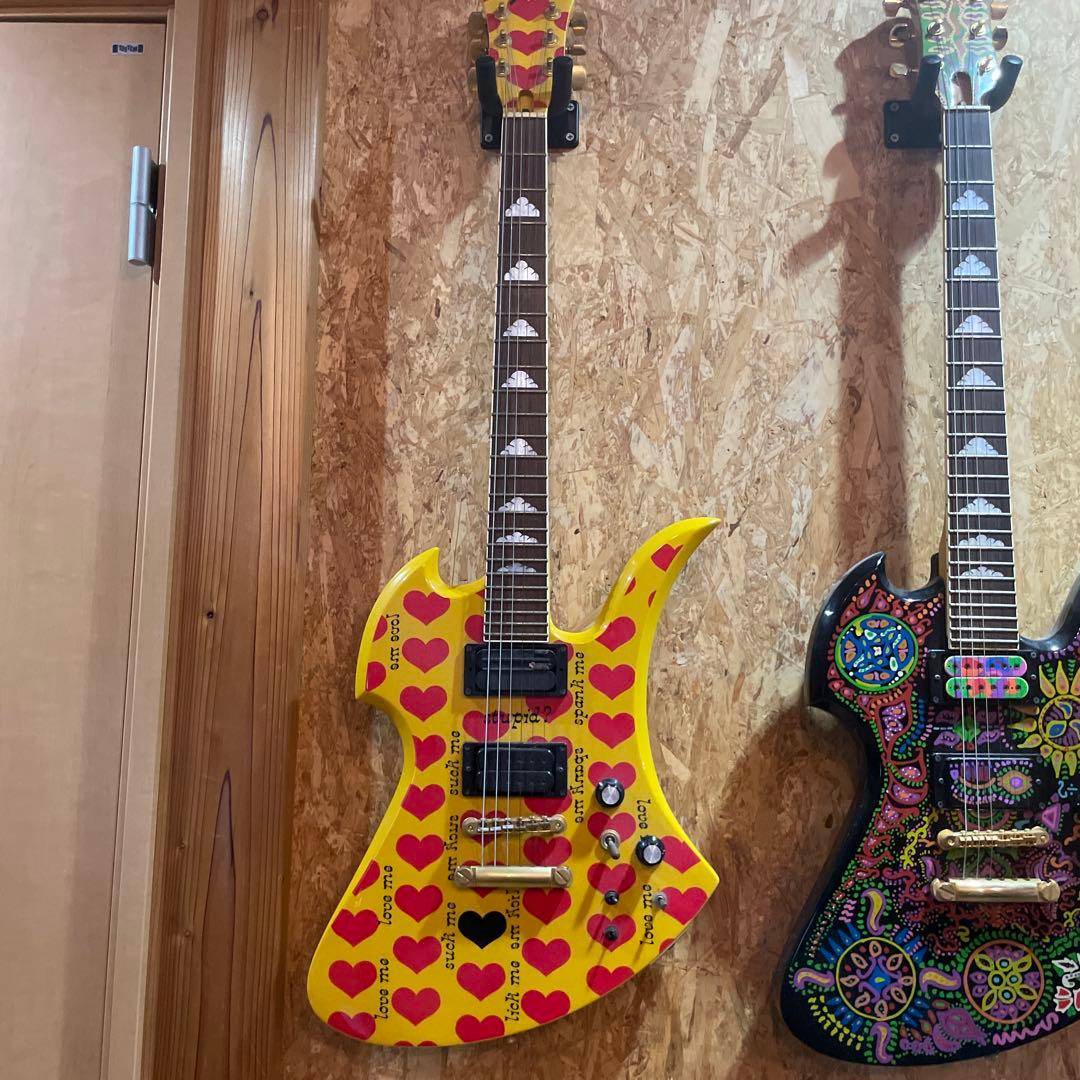 Burny イエローハート　hide MG ギター