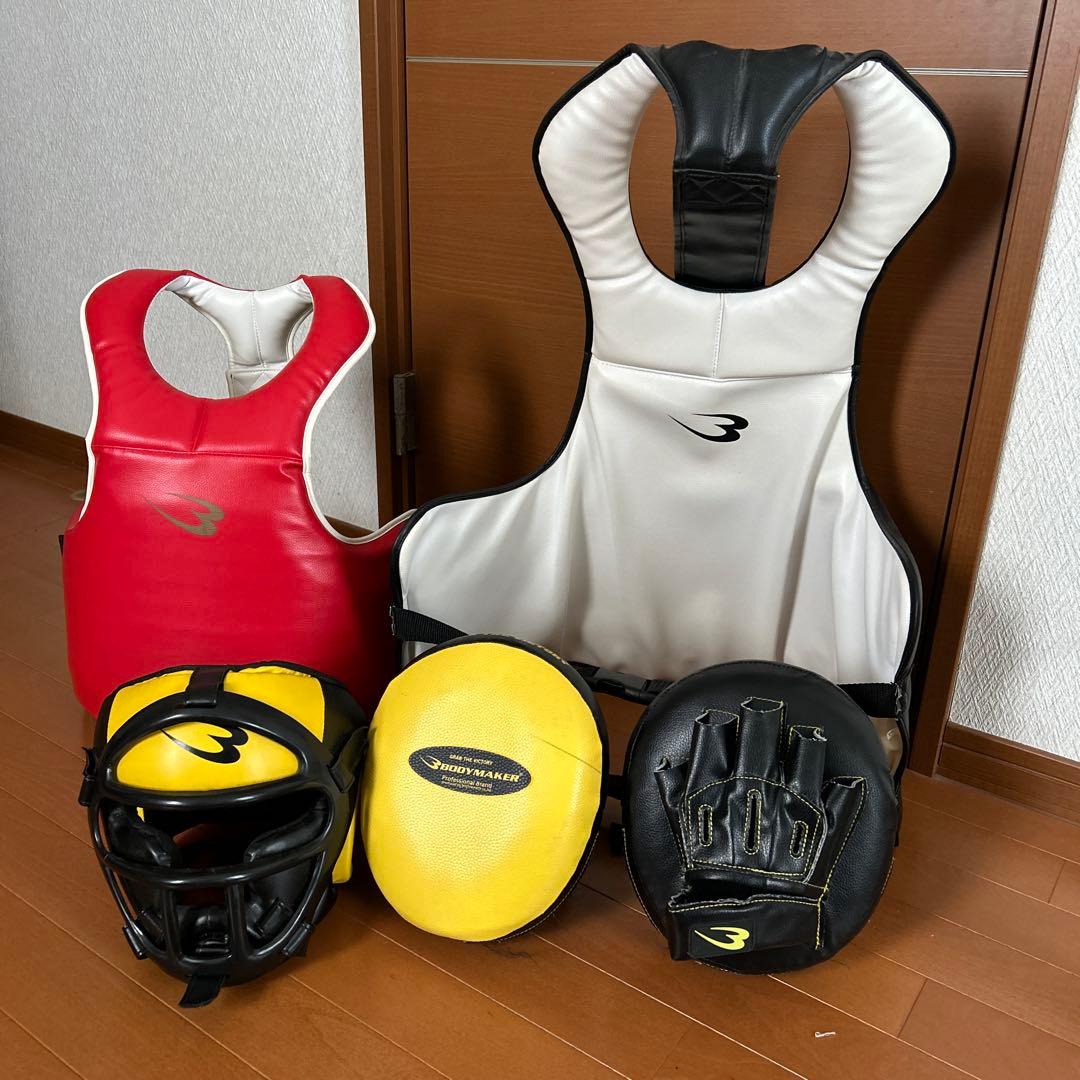 BODYMAKER パンチングミット イエロー 2個セット、パット、