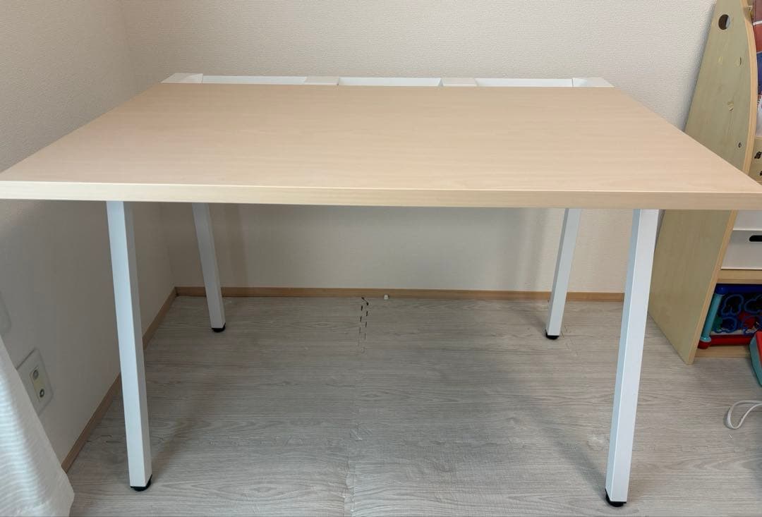コクヨ　デスク 在宅　テレワーク　ホワイト×ナチュラル