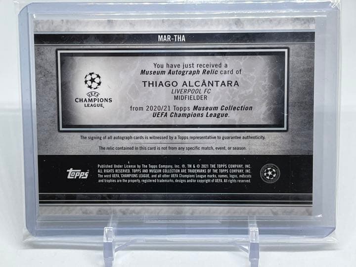 【チアゴ・アルカンタラ / リバプール】直筆サイン ジャージカード　Thiago