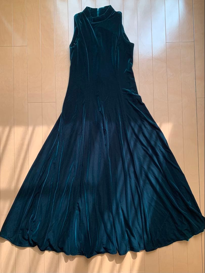 フラダンス 舞台衣装 ワンピース ドレス ダンス ベロア ベルベット