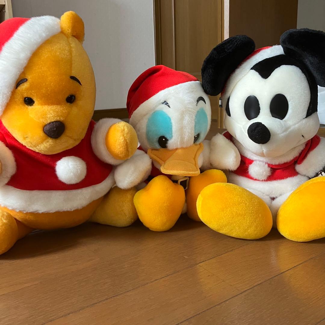新品未使用 クリスマス ディズニー ぬいぐるみ タグ付き レトロ