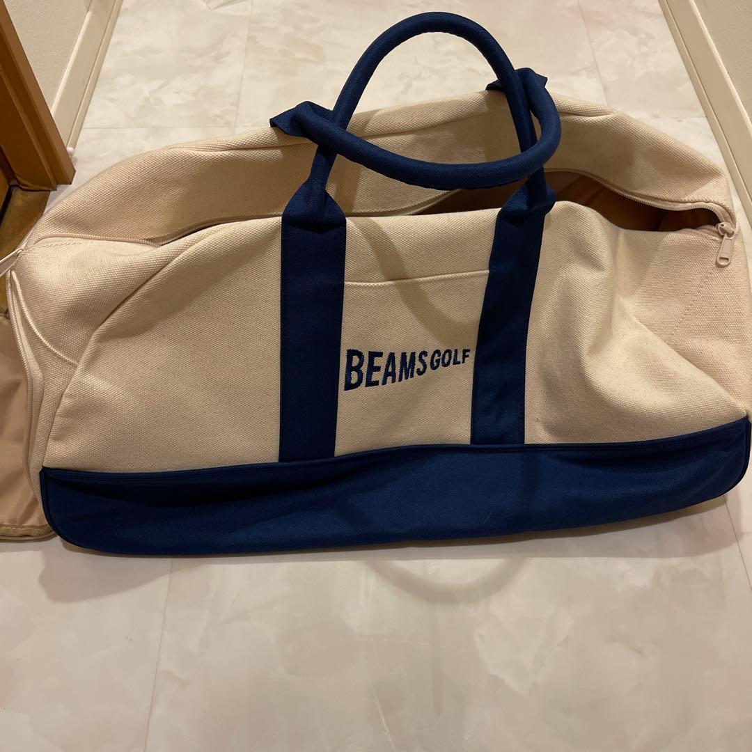 BEAMS GOLF ゴルフバッグ ベージュ・ネイビー