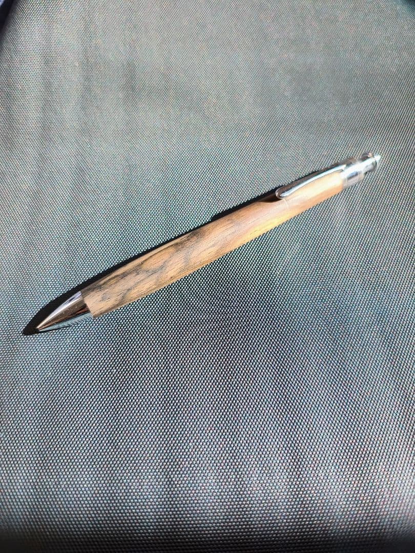 工房楔　黒柿　孔雀杢　木軸　シャーペン　 検索用　野原工芸　ボナンペン