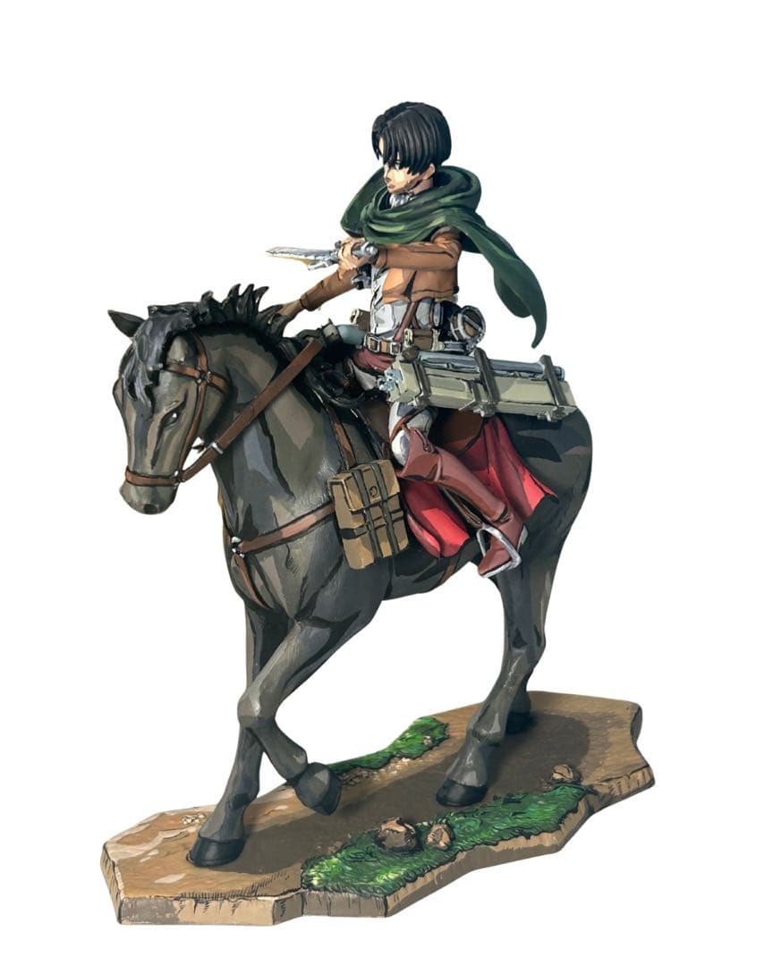 リヴァイ　兵長　進撃の巨人　フィギュア　リペイント　二次元　騎乗　馬　一番くじ