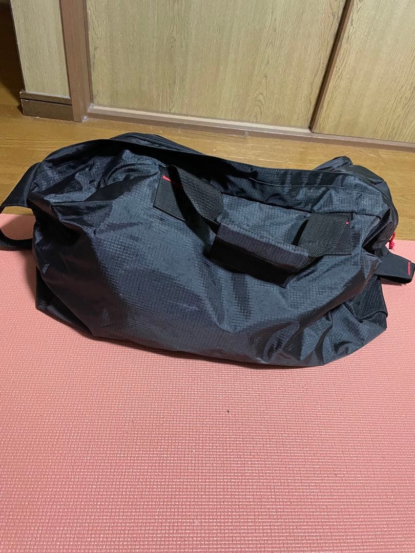 VANS ボストンバッグ 黒 フロントポケット付き