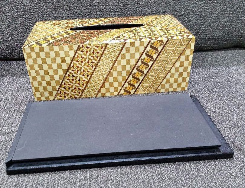未使用　箱根寄木細工　まつば　ティッシュボックス　ティッシュケース