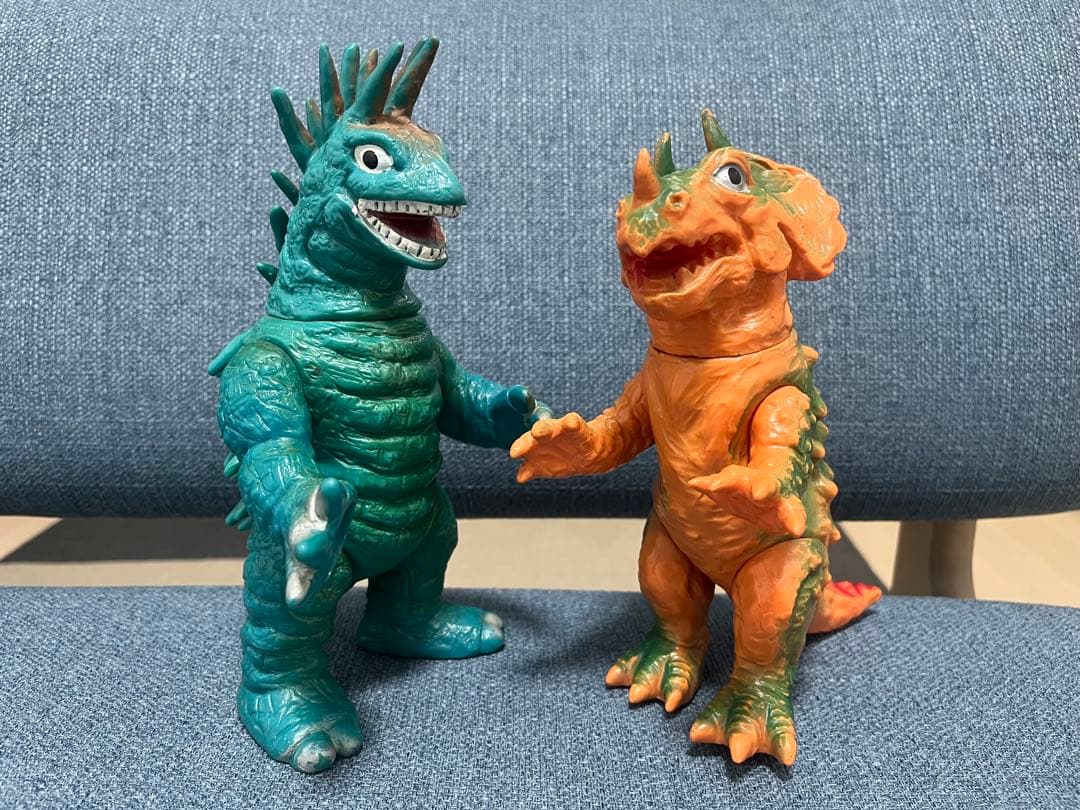 ブルマァク　モグネズン　野村トーイ トリケラン ソフビ 2体 マルサン　パチ怪獣