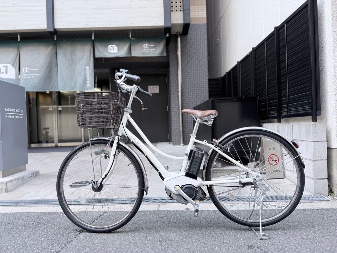 大阪府　ヤマハ　ホワイト 電動アシスト自転車 26インチ