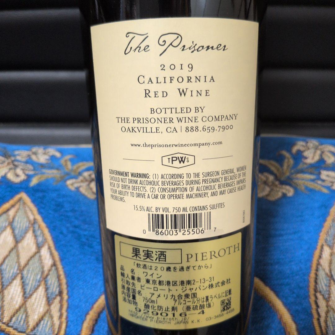 The Prisoner 2019 カリフォルニア 赤ワイン 750ml