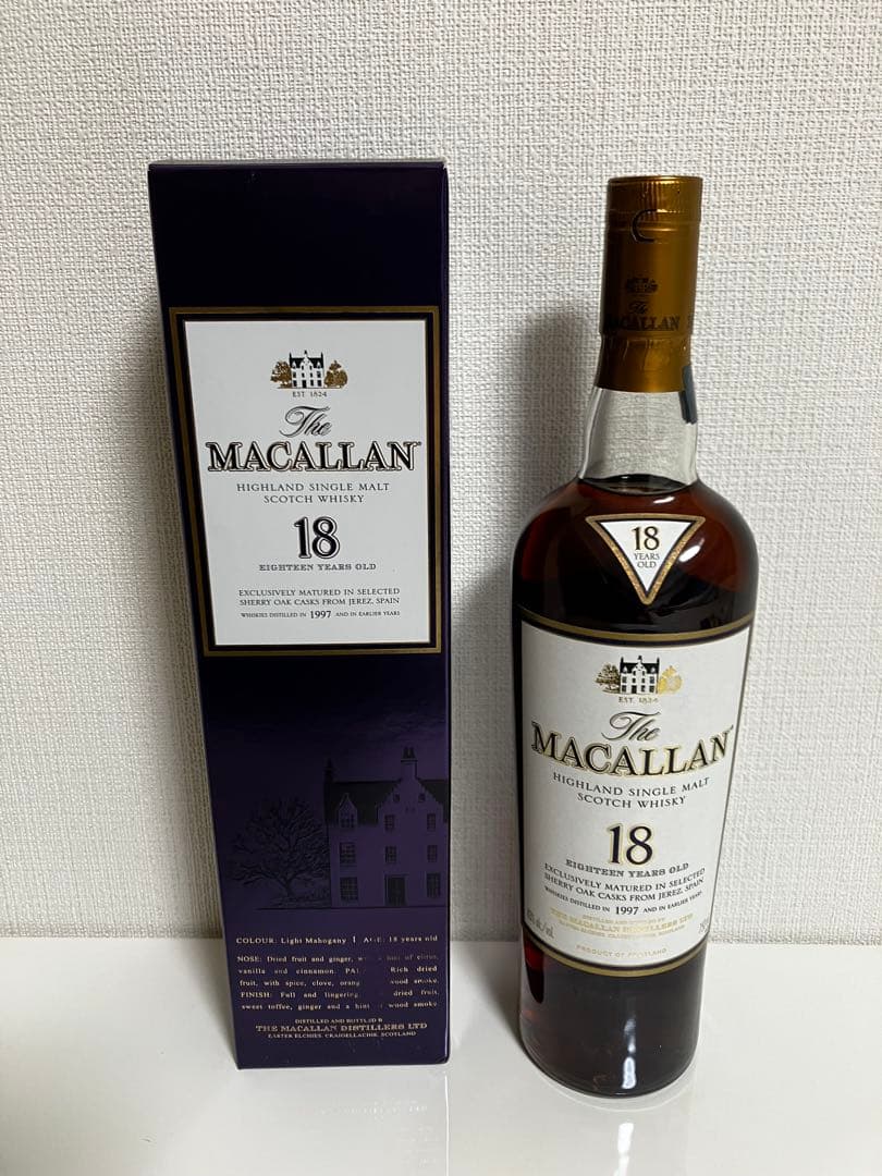 1997年 アメリカ版 マッカラン18年 未開封 箱付き ウィスキー 750ml