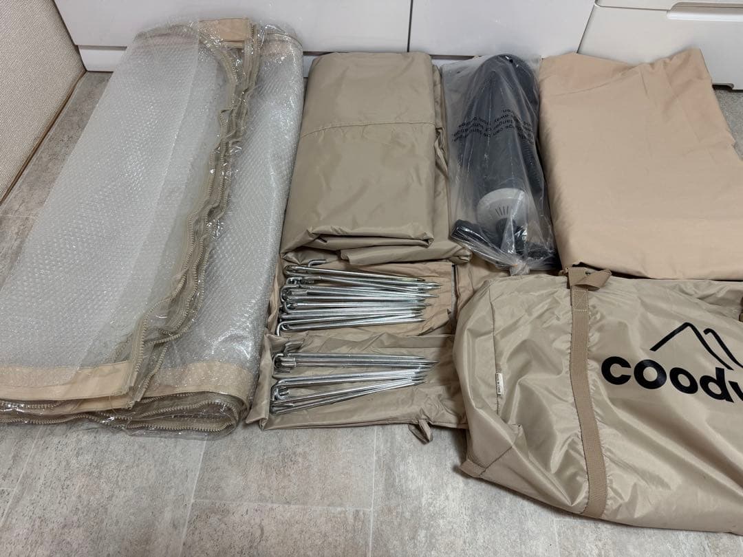 Coody エアテント familiar ベージュ【引き取り限定】