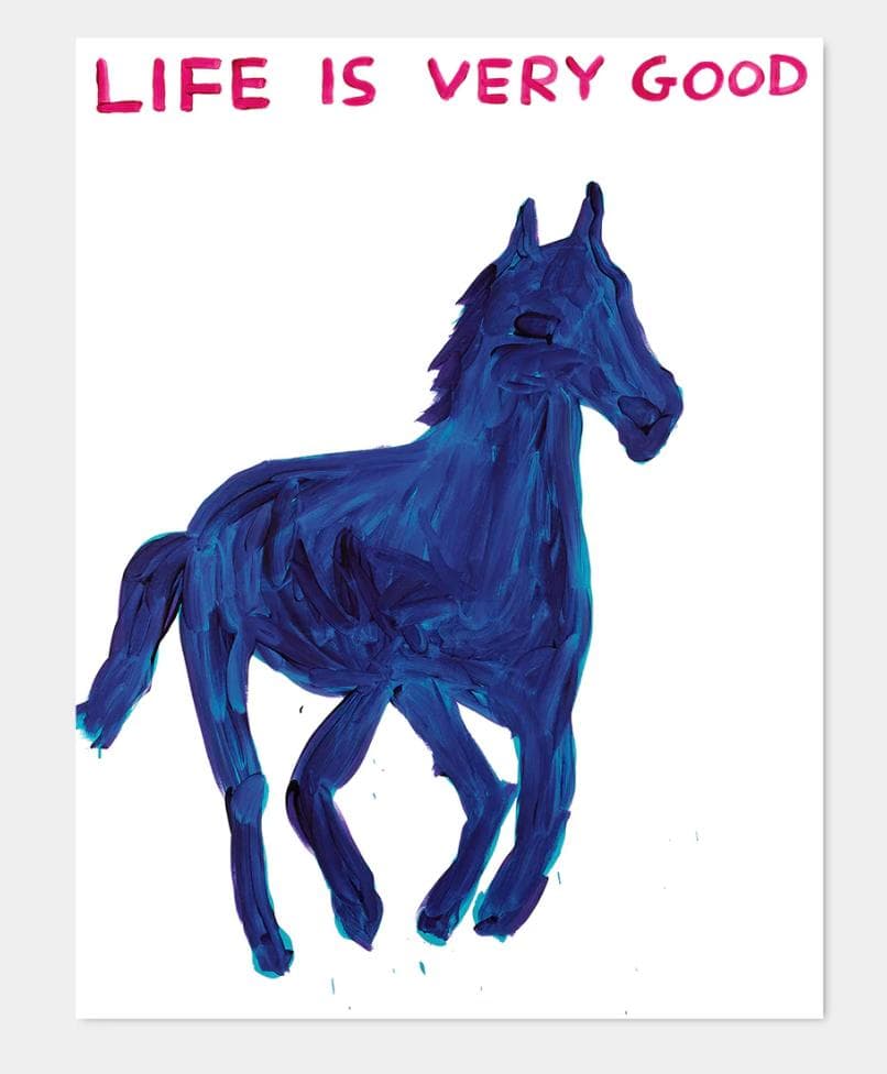 【新品輸入ポスター】デイヴィッドシュリグリー　青い馬