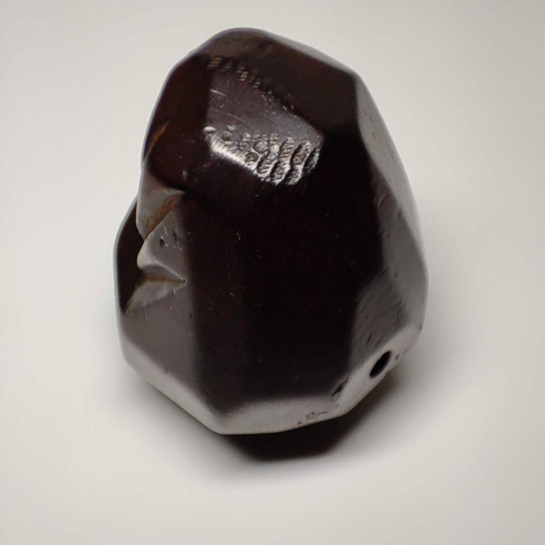 松田亮長作　一位一刀彫達磨根付