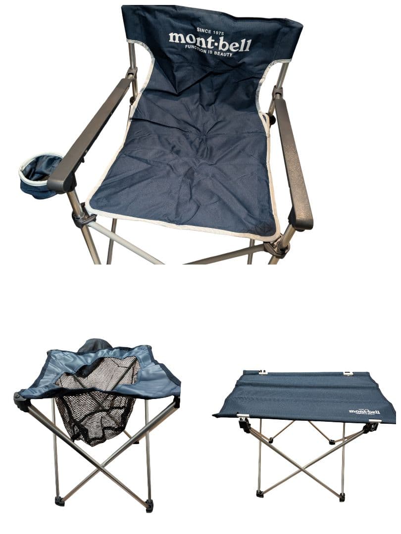 3点セット mont-bell G.D. TOILET'S CHAIR ネイビー