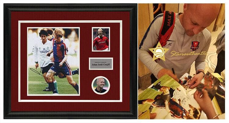 直筆サイン入り写真 ジョルディ・クライフ FCバルセロナ/フレーム別/SA鑑定済