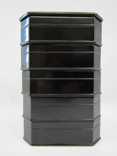 Y5-1014 ◇茶道具 輪島塗 真塗 縁高 菓子器 五段重◇