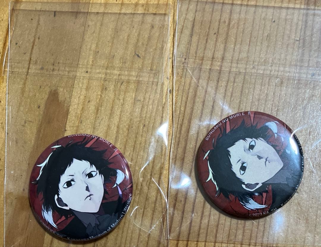 文豪ストレイドッグス 缶バッジ 神奈川近代文学館 芥川龍之介 【非売品】　2点