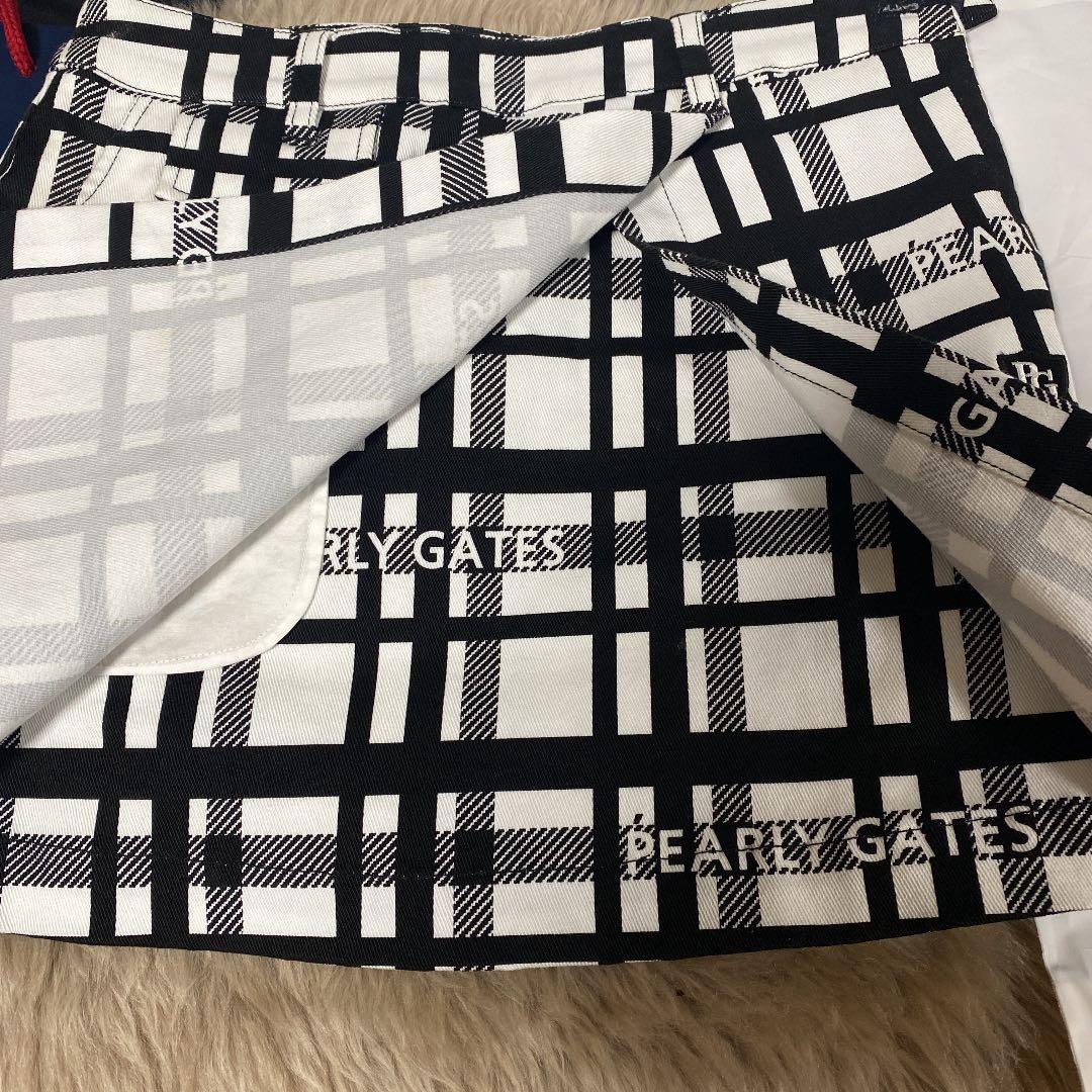 パーリーゲイツレディース30ANNIVERSARYチェックPGロゴ入りスカート