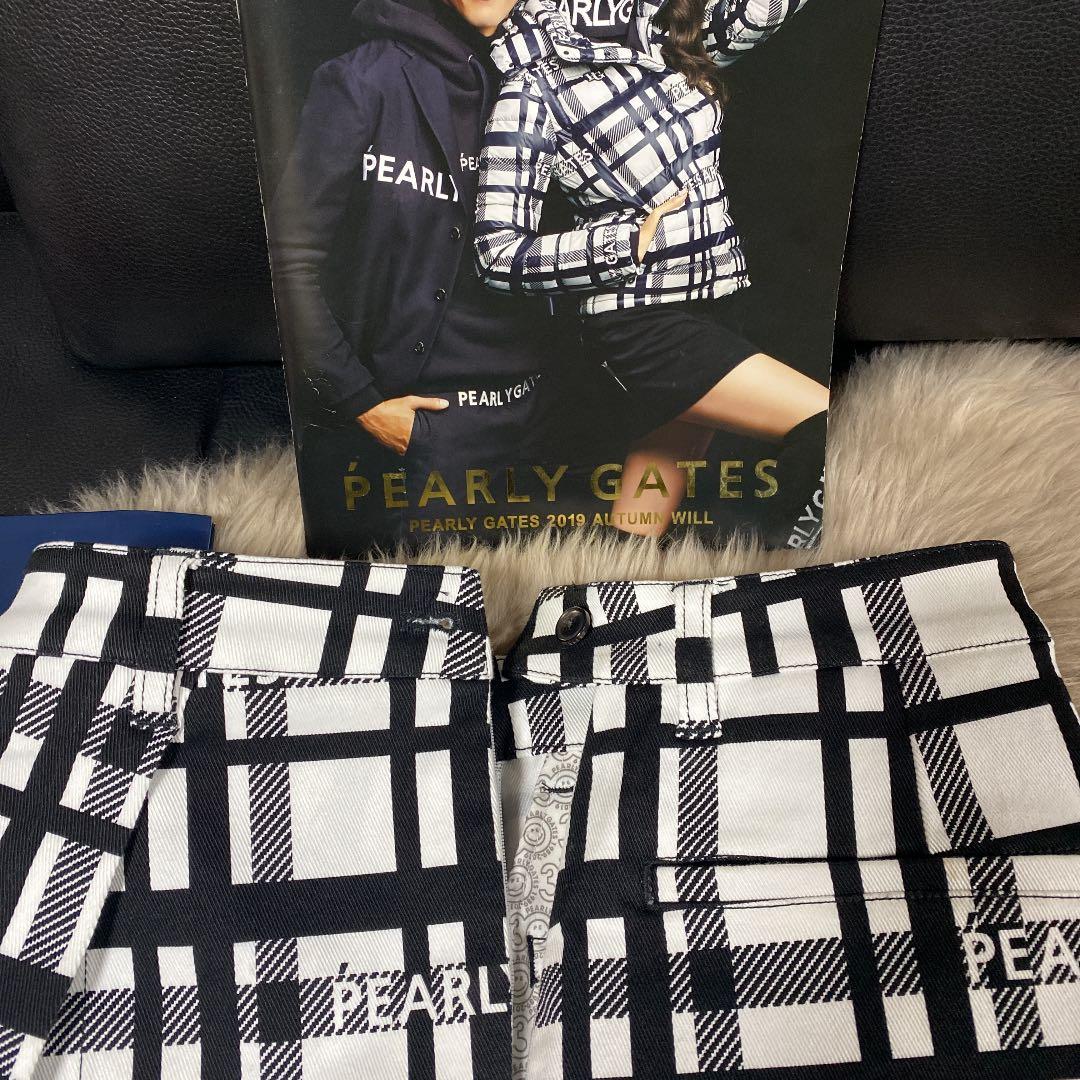 パーリーゲイツレディース30ANNIVERSARYチェックPGロゴ入りスカート