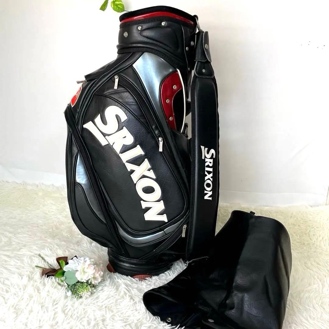 人気モデル✨良品✨SRIXON レザー×エナメル キャディバッグ フード付き